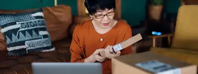 Woman reading a book